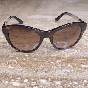 Dolce & Gabanna Tortoise Shell Sunglasses with Gold Accents